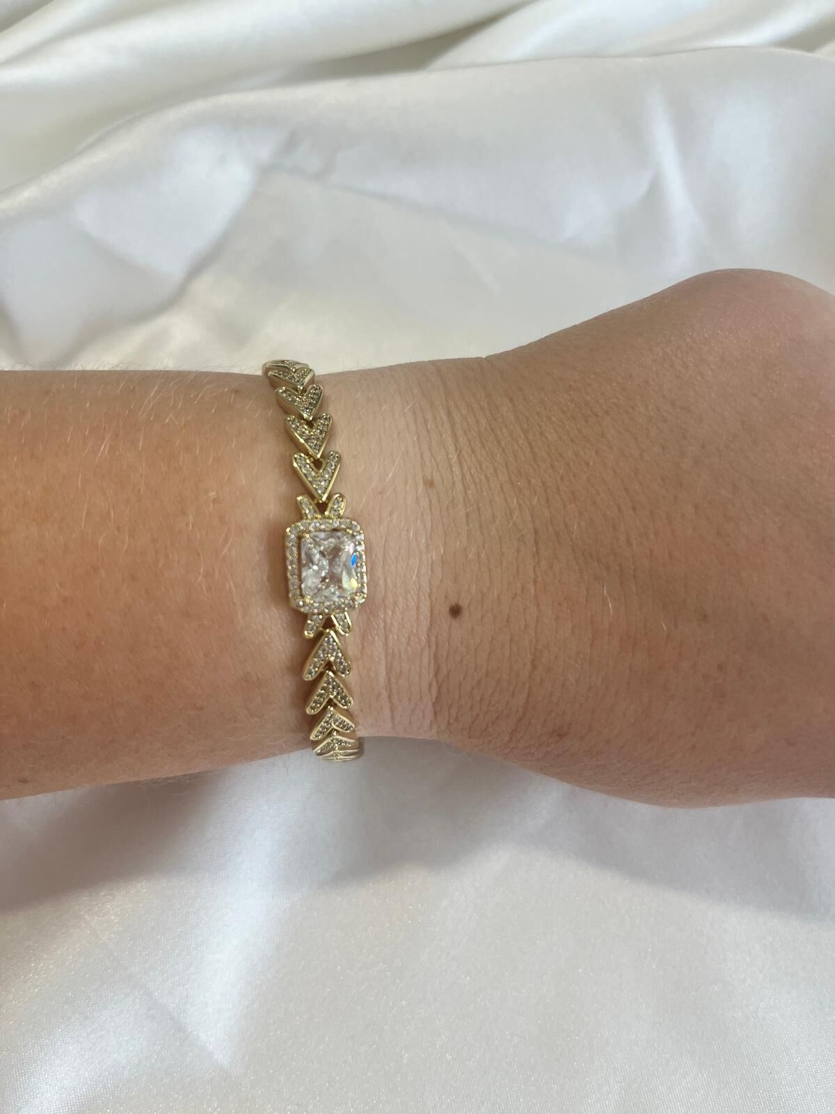 Xuping Gold Işıltı Damlası Baget Bileklik