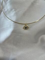 Xuping Gold Mavi Taşlı Göz Choker Kolye