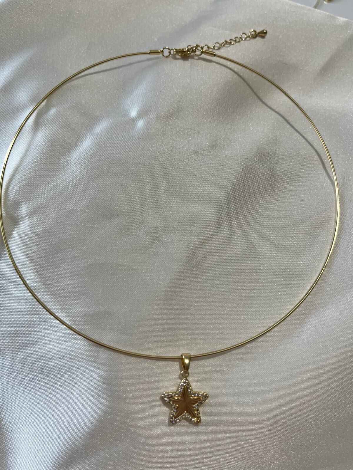 Xuping Gold Yıldız Model Taşlı Choker Kolye