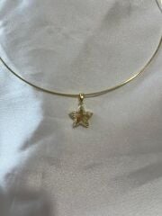 Xuping Gold Yıldız Model Taşlı Choker Kolye